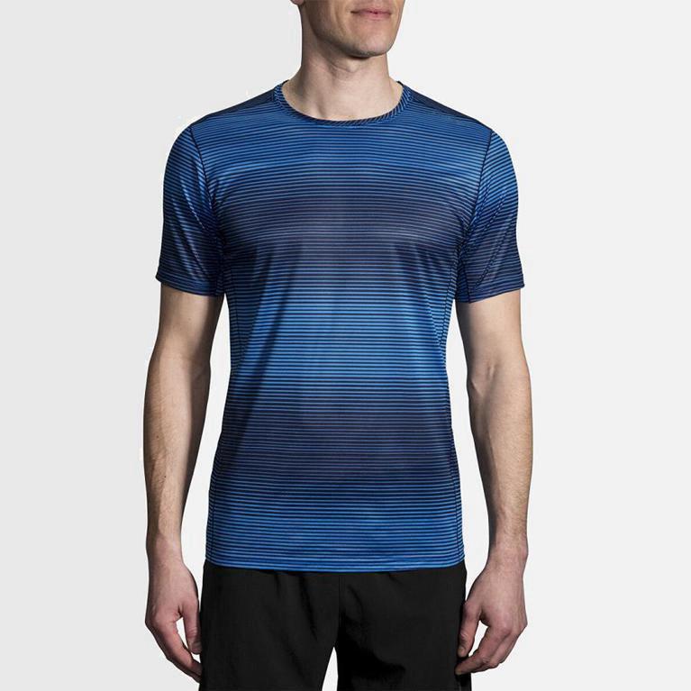 Brooks Ghost Mens Short Sleeve Running Shirt - Blue - Philippines (458071GAP)